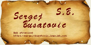 Sergej Bušatović vizit kartica